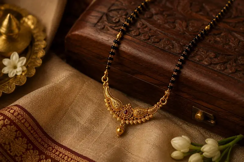 Paisley Motif Mangalsutra - BBS GOLD wholesale collection